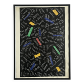 Elie Dayan, Untitled (abstract motif). Mixed media on paper.
