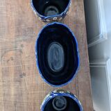 Planter set + 2 enameled ceramic pots