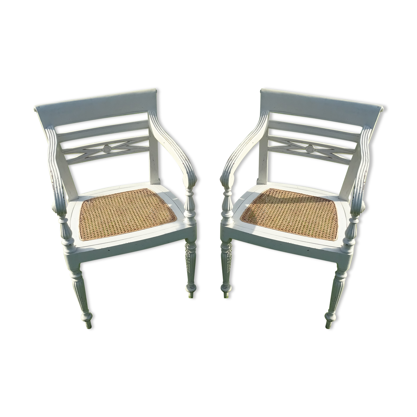 colonial armchair pair