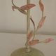 Pair Of French Vintage Metal Table Lamps With Scrolling Leaf Detail