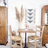 Bistro table square foot in black cast iron