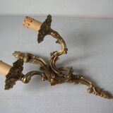 Ancienne applique double en laiton 30 cm éclairage mural déco rétro vintage