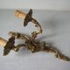 Ancienne applique double en laiton 30 cm éclairage mural déco rétro vintage
