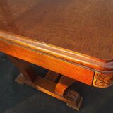 Art Deco lyre table 2 extensions 4/8 guests