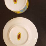 Ensemble de 6 tasses en porcelaine avec soucoupes assorties