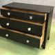 Chest of drawers in oak and glass buttons - 30 years