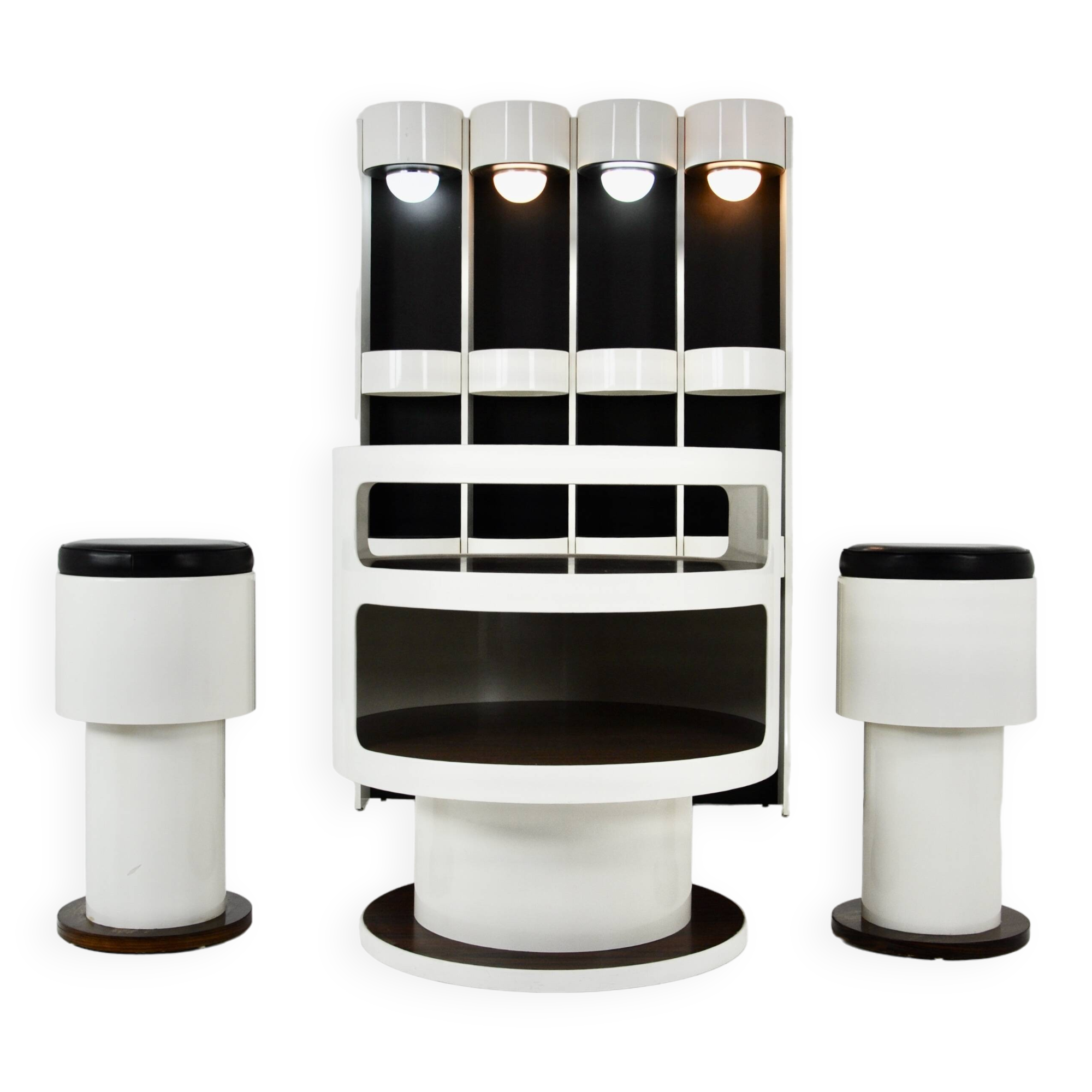 Joe Colombo style bar set, 1960s