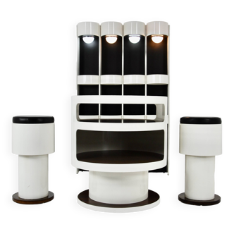 Joe Colombo style bar set, 1960s