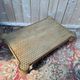 English Victorian coffee table - Brass turned legs - Patterned top