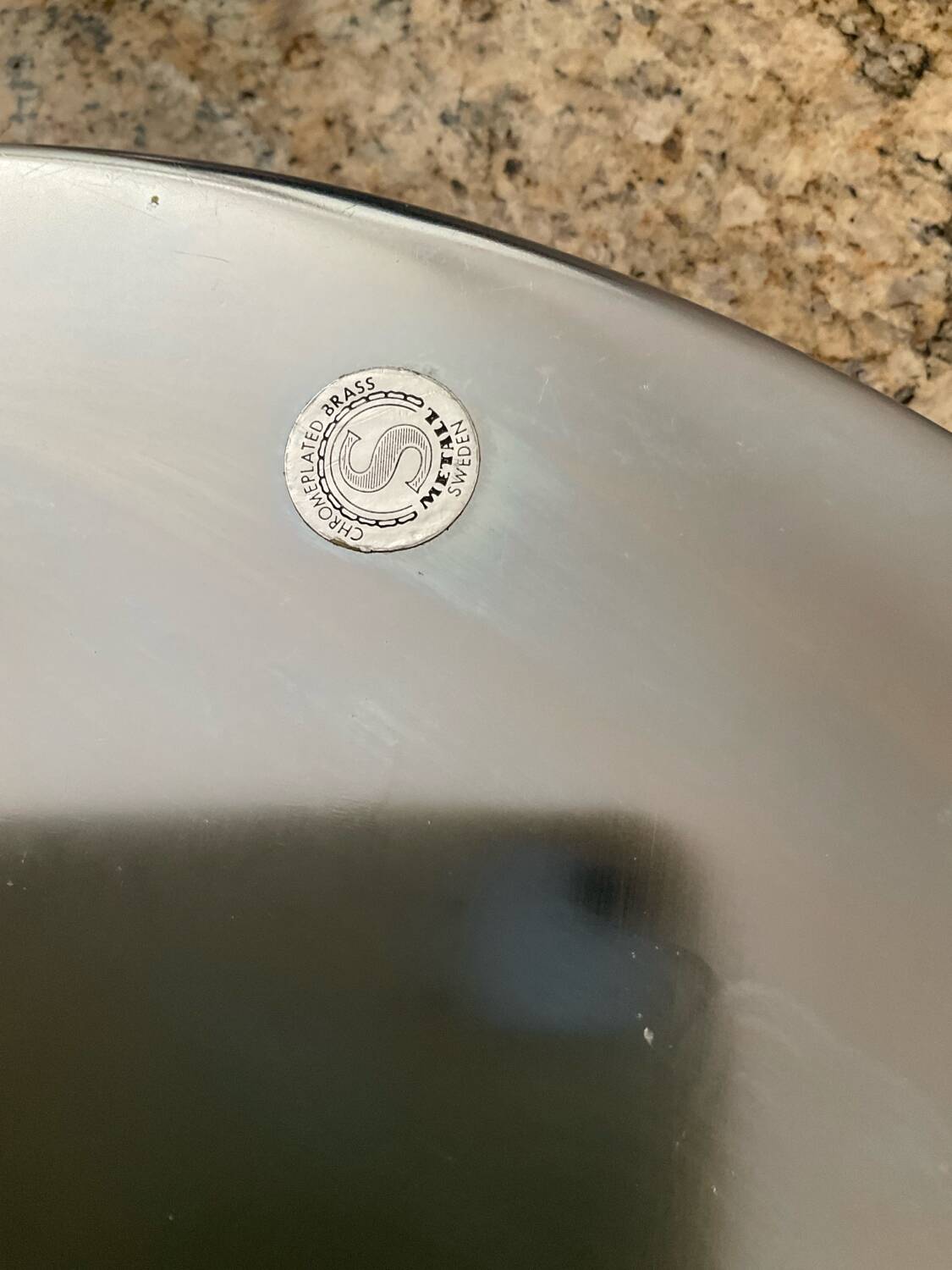 Vintage Sweden tray in silver metal from the 70s