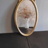 Louis XVI oval mirror gilded wood 43x23cm