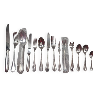 Christofle model crossed ribbons cutlery 162 pieces silver metal perfect condition