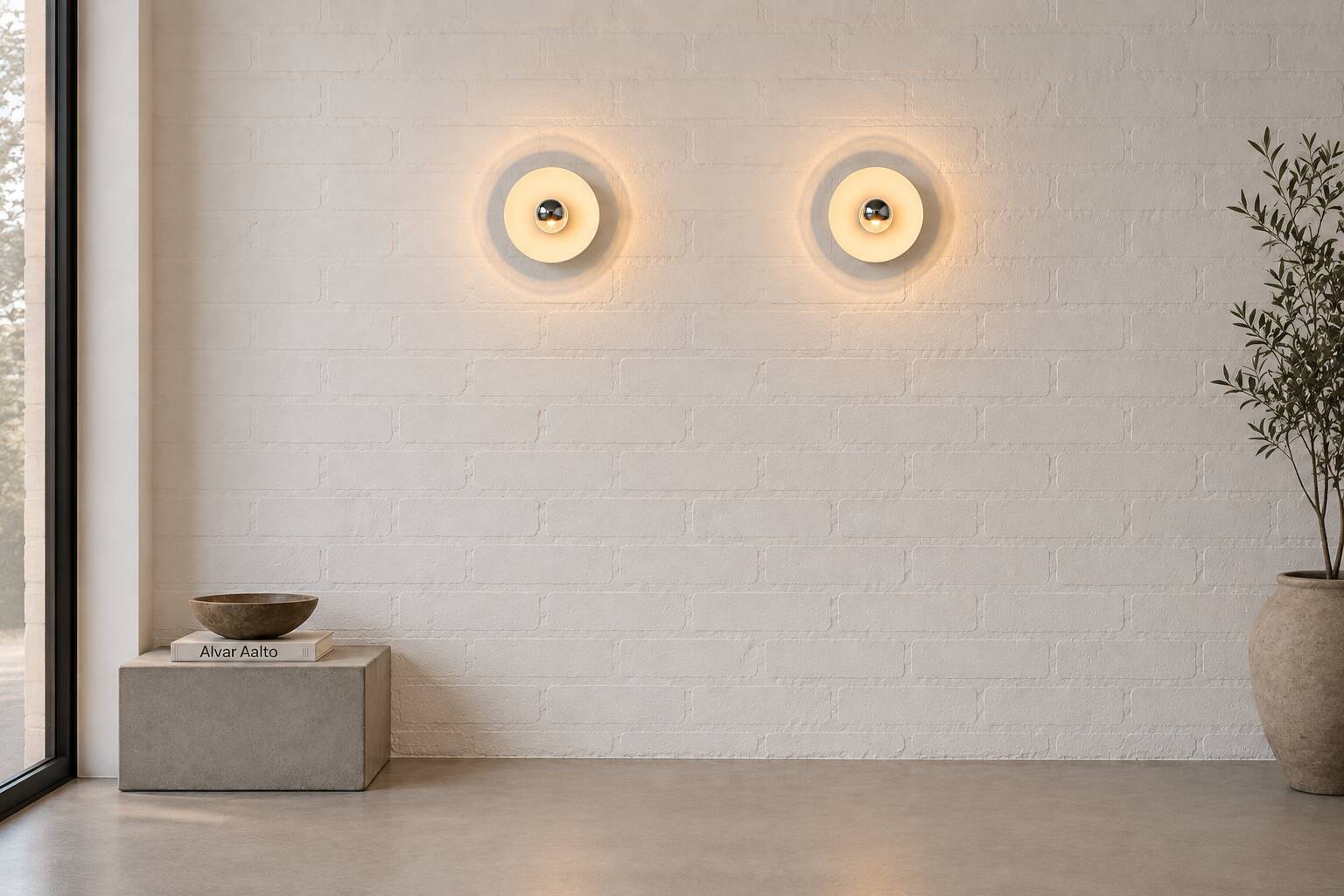 Pair of wall lights selected by Charlotte Perriand, Germany 1960