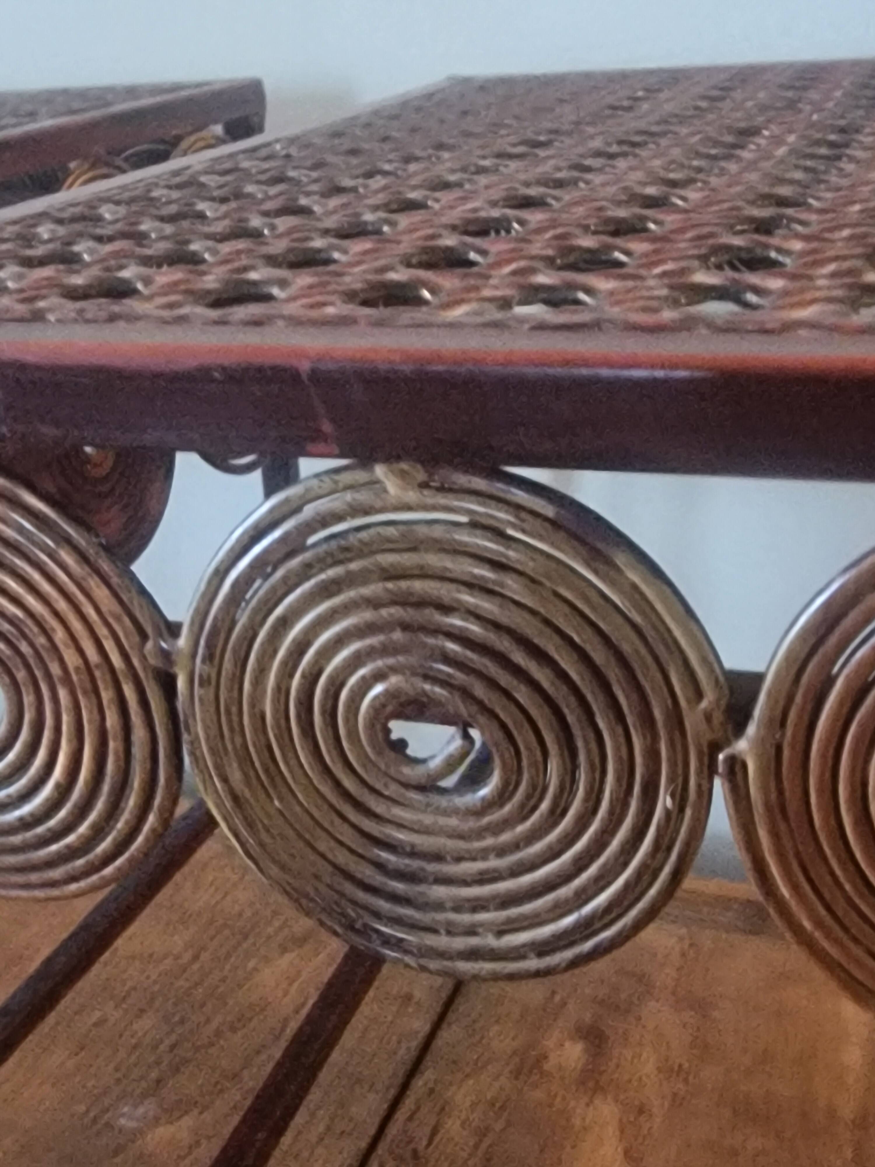 Set of 2 metal bedside tables