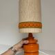 1970s vintage orange ceramic table lamp