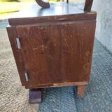 Art deco bedside table, black marble