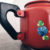 Painted pots and teapot