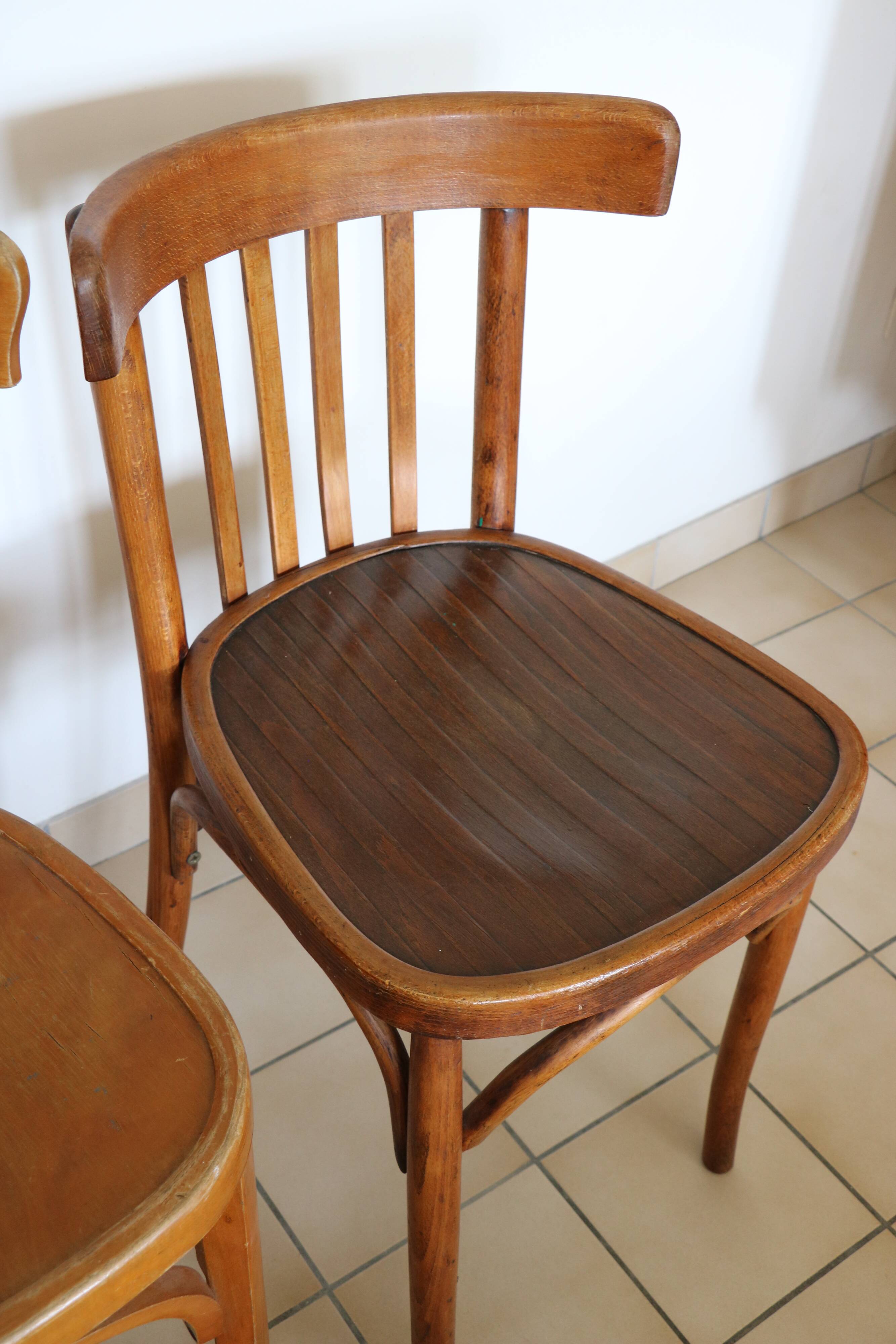 5 vintage bistro chairs