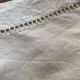 Drap en coton et lin monogrammé VR, années 1900