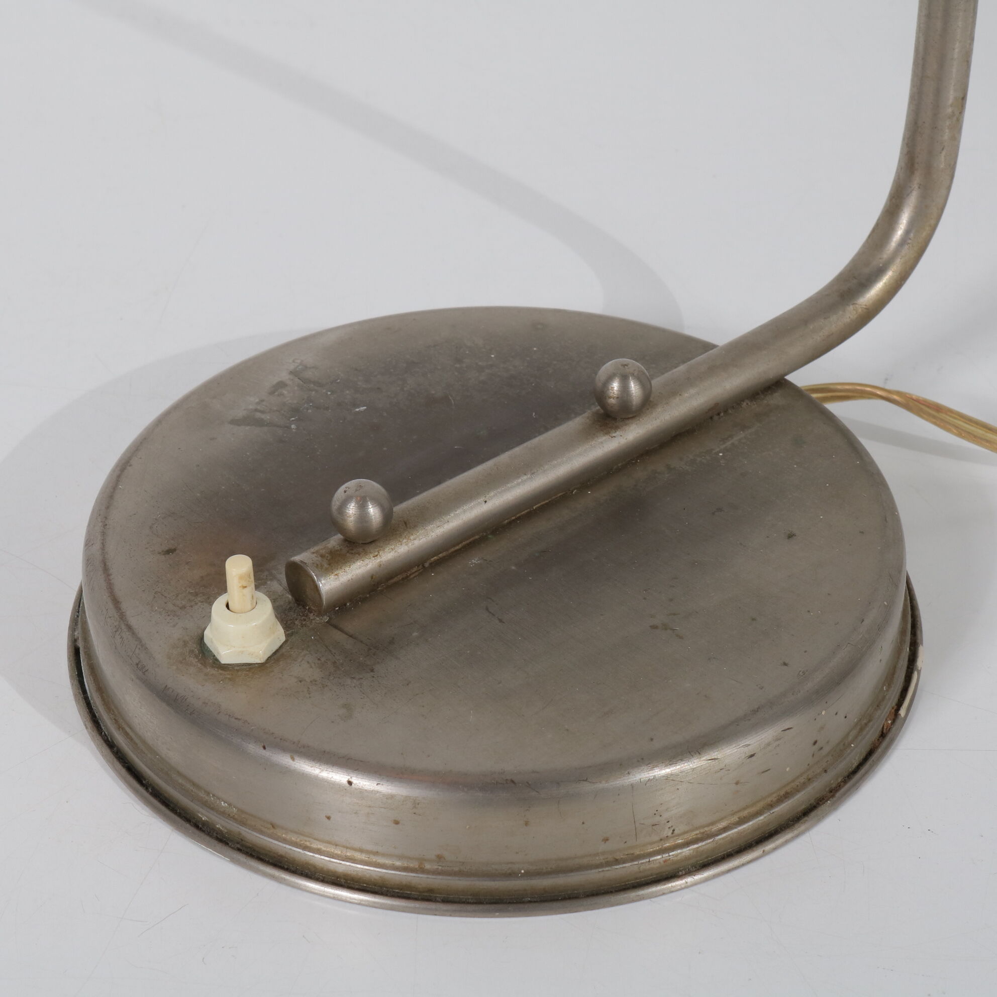 Chrome metal desk lamp  manufactured by Daalderop in the Netherlands 1930