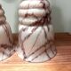Pair of marbled pink opaline wall lights