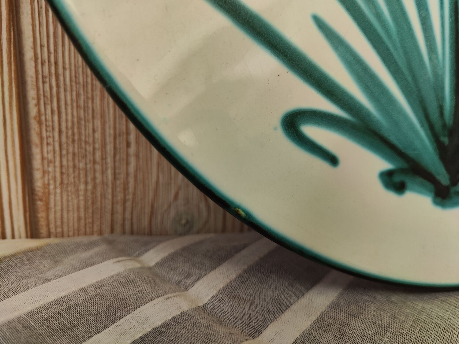 Large flowery dish by Robert Picault's workshop