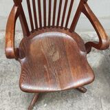 Old American office chair circa 1940 in oak