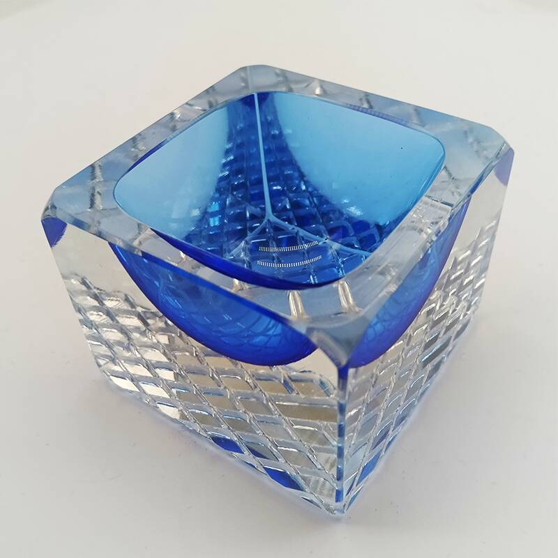 1960s Square Ashtray or Catch-all in Murano Glass by Mandruzzato.