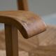 Oscar Degeyter armchair, solid wood, rush, 1942
