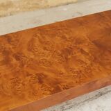 Vintage coffee table in elm magnifying glass