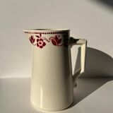 Large pitcher Badonviller red flowers