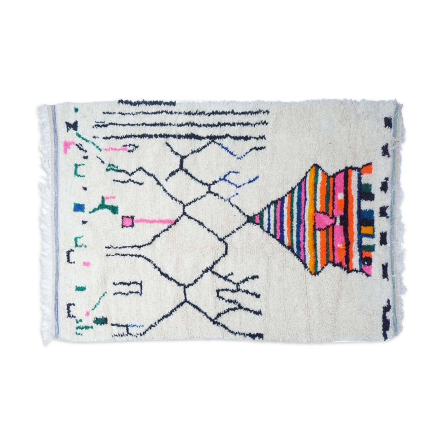 Colorful Berber carpet 263x152cm