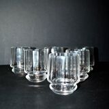 Set of 6 ART DECO glasses cut glass alcohol tumbler Czechoslovakia