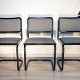 Cesca B32 chair, black and heather gray, Italian edition
