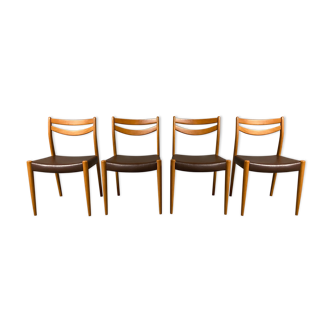 Set of 4 scandinavian chairs 1960