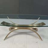Vintage brass coffee table, 1970s
