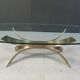 Vintage brass coffee table, 1970s