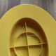 Vintage Ikea yellow plastic oval photo frame