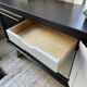 60s brutalist black sideboard
