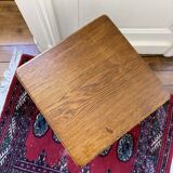 Brutalist wooden stool