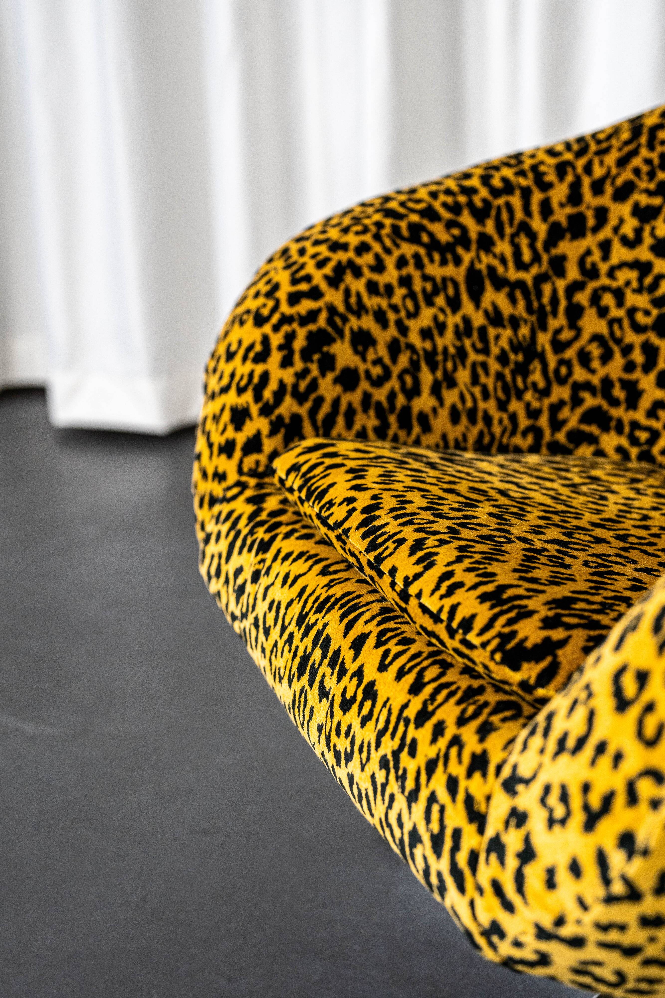 Vintage swivel shell armchair