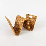Mid century seagrass magazine rack, 1960s
