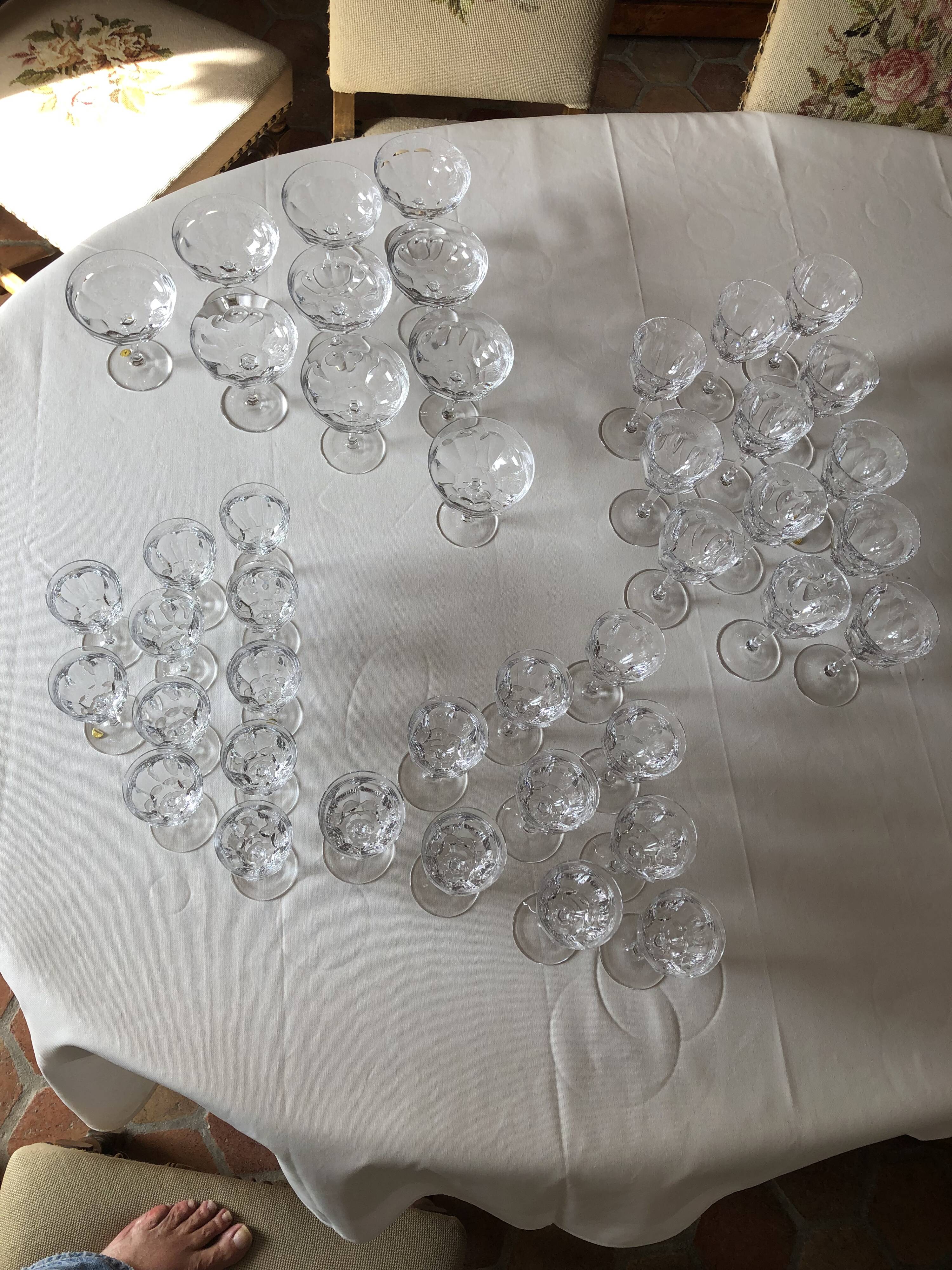 Service of crystal glasses from Wien brand Josephinehütte