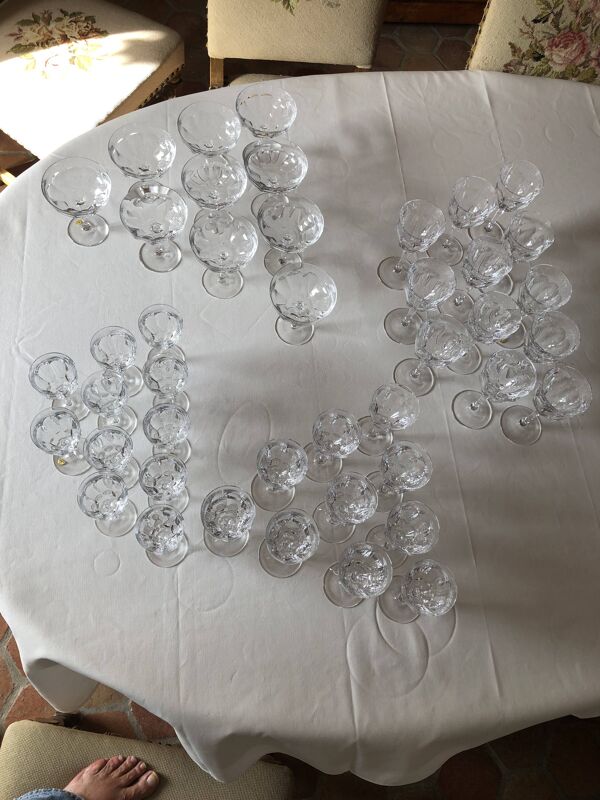 Service de verres en cristal de Wien marque Josephinehütte