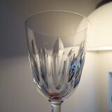 2 old white wine glasses Baccarat crystal model CASSINO - 12 cm