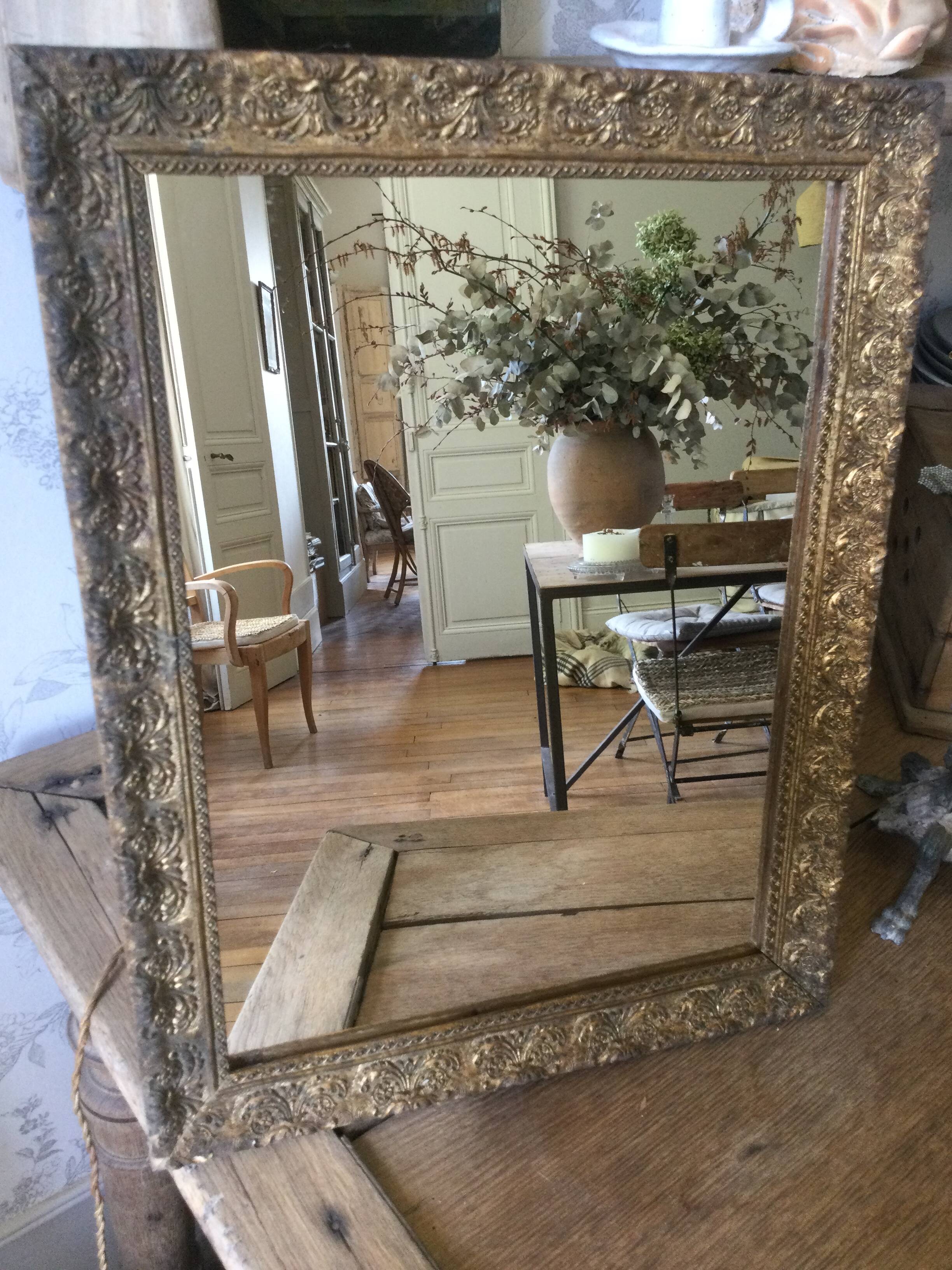 Antique gold mirror