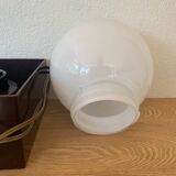 ▪️Modernist Minimalist Space Age Cubic Plastic and Glass Globe Lamp