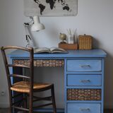 Vintage blue horizon desk