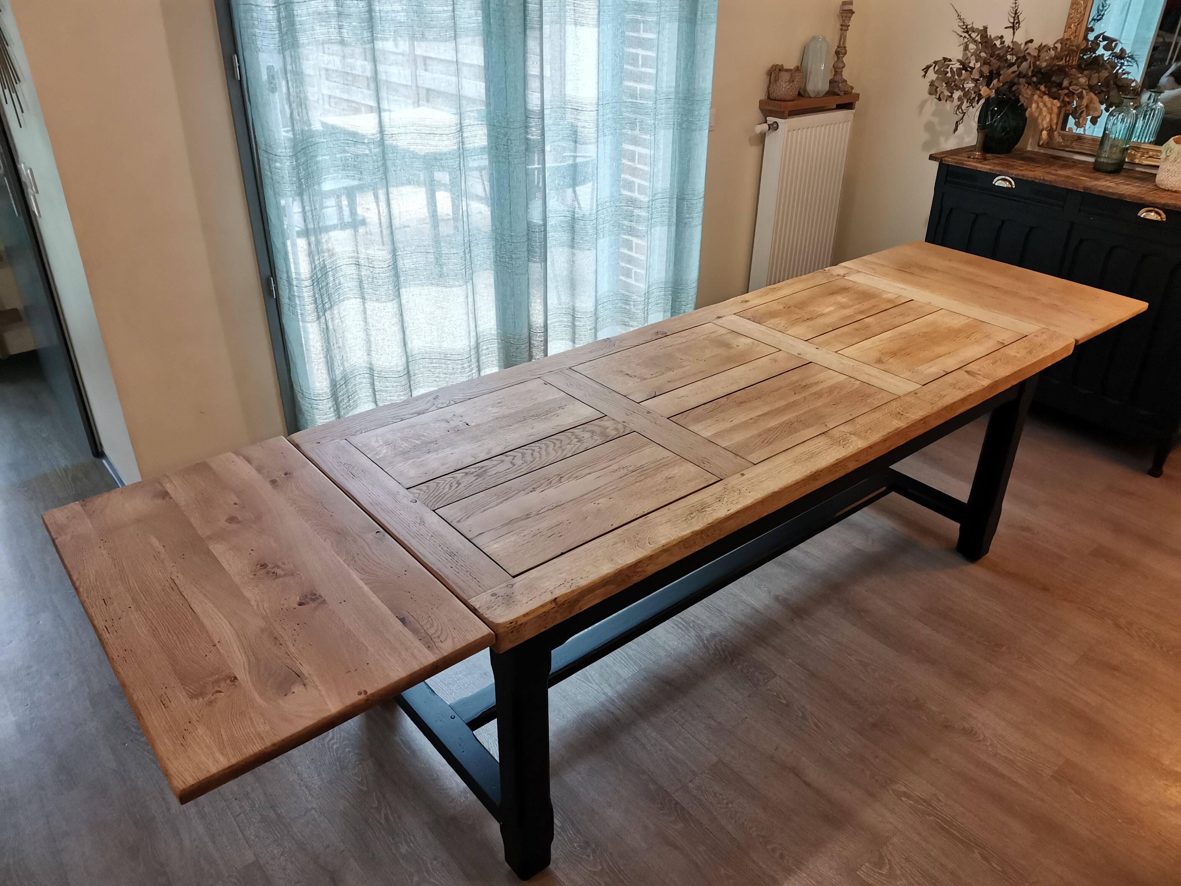 Solid oak farmhouse table