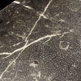 Italian Trio of Black Carrara Marble Side Tables with Oblique Angle, 1970s.